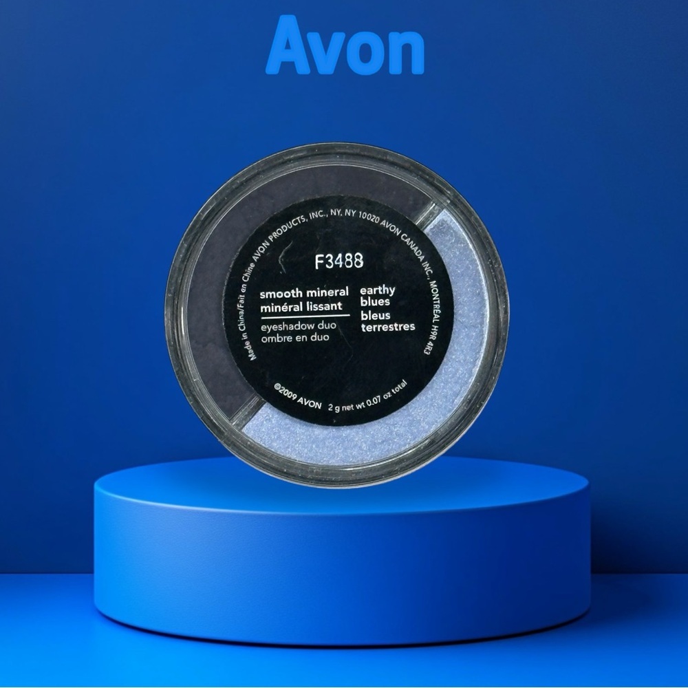 Avon Smooth Mineral Eyeshadow Duo - Earthy Blues NWOB